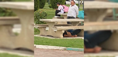 Ali Şelli Parkında tedirgin eden görüntü: Bankın altında baygın bulundu