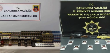 Viranşehir’de polis ve jandarma sahaya indi! Binlerce ürün ele geçirildi