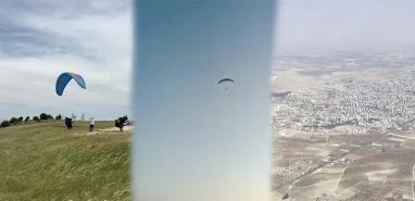 Böylesi ne görüldü ne duyuldu! Paraşütle 230 kilometre uçarak Şanlıurfa’ya geldi
