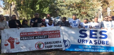 Şanlıurfa sağlık çalışanlarından vergi adaletsizliğine sert tepki! Taleplerini sıraladılar