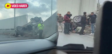 Şanlıurfa’da feci kaza! Hurdaya dönen araçta 3 yaralı