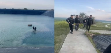 Şanlıurfa’da sulama göletine düşen can kurtarıldı!