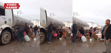 Şanlıurfa’da mahalle susuz kaldı! Tankerlerle su takviyesi