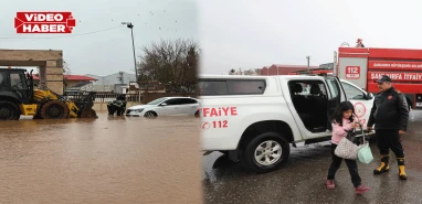 Şanlıurfa’da sağanak yağış hayatı felç etti! 9 kişilik aile mahsur kaldı