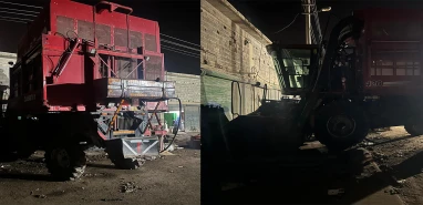 Şanlıurfa’da akıllara zarar hırsızlık: Biçerdöverden geriye sadece gövdesi kaldı