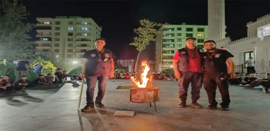 Şanlıurfa’da cami bahçesi kamp alanına dönüştü!