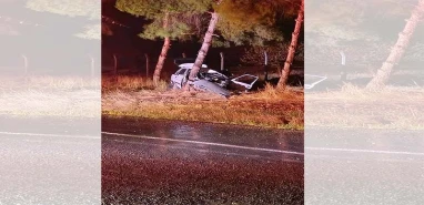 Şanlıurfa’da hurdaya dönen araçtan sağ çıktı