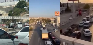 Şanlıurfa’da araçlar çarpıştı! Tünelde trafik kilitlendi