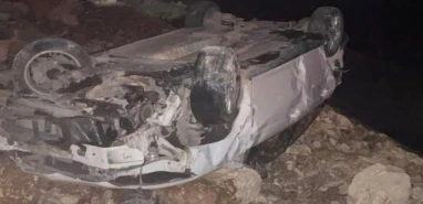 Şanlıurfa’da gece saatlerinde otomobil uçuruma yuvarlandı!