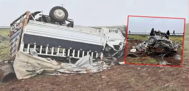 Şanlıurfa’da kontrolden çıkan kamyonet şarampole devrildi!