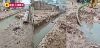 Çamurlu yollarıyla gündem olmuştu! Suruç’ta altyapı çalışmasına yağmur engeli