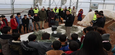 Şanlıurfa'da minik eller toprağa dokundu: Fidan yetiştiriciliği eğitimi