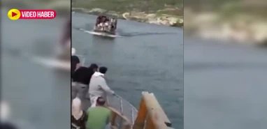 Fırat Nehri’nde korku dolu anlar: Tekneler çarpıştı! O anlar kamerada