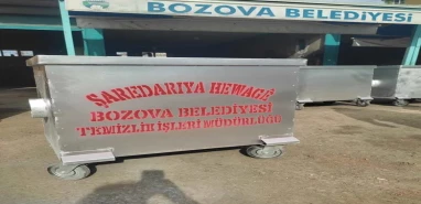 Bozova’da çöp konteynerleri çift dilli
