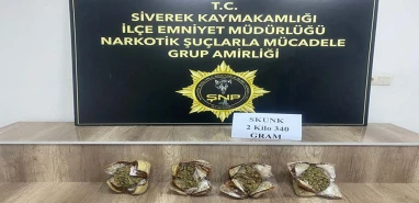Siverek’te yolcu otobüsünde uyuşturucu bulundu