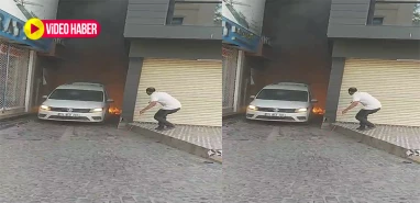 Şanlıurfa’da peş peşe patlamalar korkuttu: Vatandaş aracını alevlerin arasından böyle kurtardı!