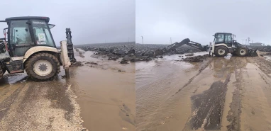 Viranşehir’de  kapanan yollar yeniden ulaşıma açıldı