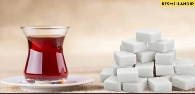 SİYAH ÇAY, KÜP ŞEKER VE BARDAK SU ALIMI
