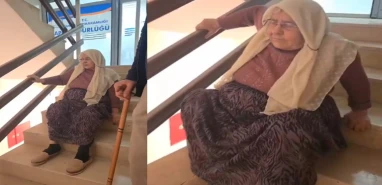 Şanlıurfa'da yine asansör çilesi! Yaşlı kadın sürüne sürüne gitti...