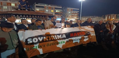 Viranşehir’den Filistin'e destek... İsrail'e lanet yağdı