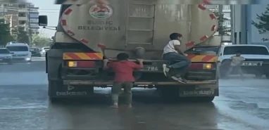Şanlıurfa'da çocukların tehlikeli eğlencesi! Korkuttular...