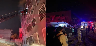 Şanlıurfa'da bir binada yangın! Yaralılar var