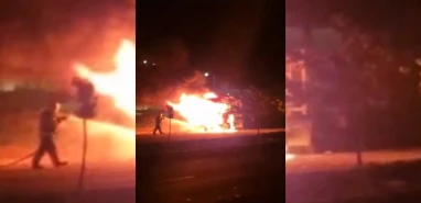 Şanlıurfa'da alevler geceyi aydınlattı: İtfaiye olay yerinde!