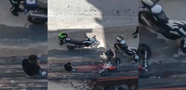 Denetimde beklenmedik tepki: Şanlıurfa'da sürücü motosikletini parçaladı