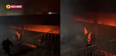 Şanlıurfa'da korkutan depo yangını: Cayır cayır yandı