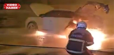 Şanlıurfa’da elektrikli araç alev alev yandı!