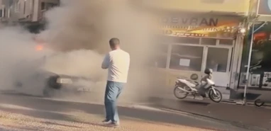 Şanlıurfa’da araç alev alev yandı!