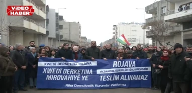 Tuncer Bakırhan Suruç'ta! Kobani sınırına yürüyüş başladı