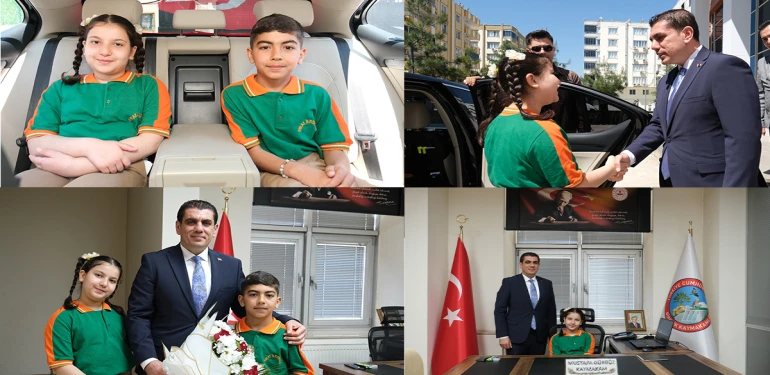 Şanlıurfa'da kaymakamlıkta ‘minik’ nöbet değişimi! Koltuk da makam aracı da çocukların