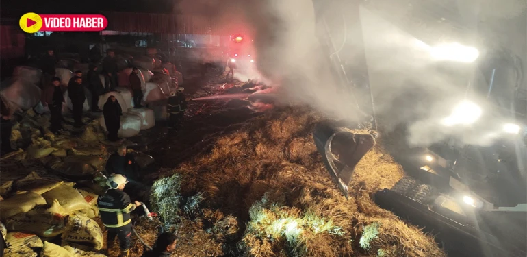 Eyyübiye'de çiftlik yangınına 9 araç ve 30 personel müdahale etti