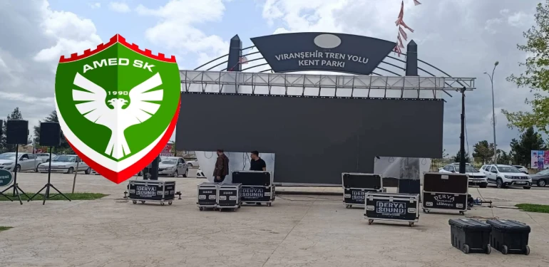 Şanlıurfa’da Amedspor maçı için dev ekran kuruldu! Başkan yerinde inceledi