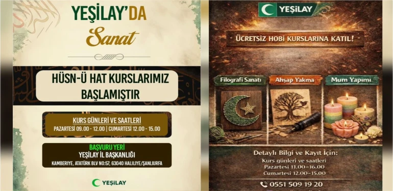 Şanlıurfa’da ücretsiz kurslar başladı! 7’den 70’e…