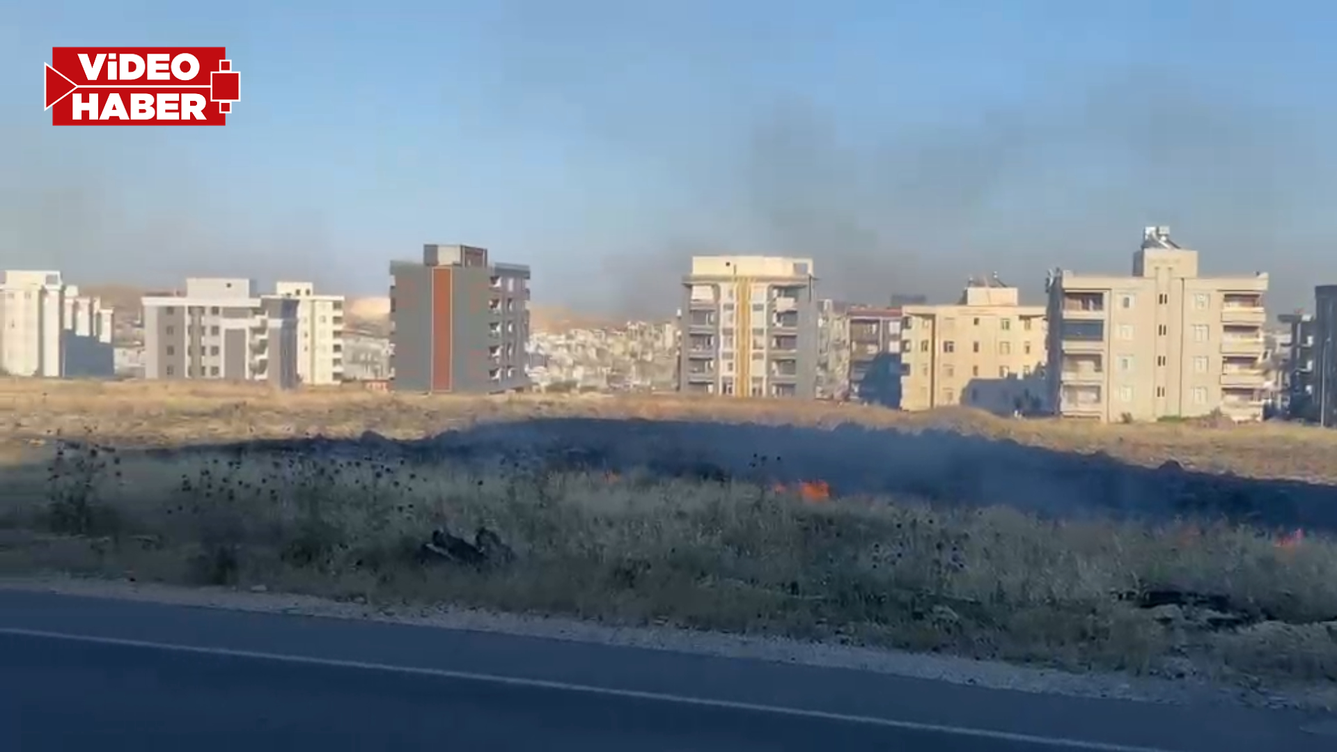 Şanlıurfa'da korkutan yangın! Boş arazi alev alev yandı