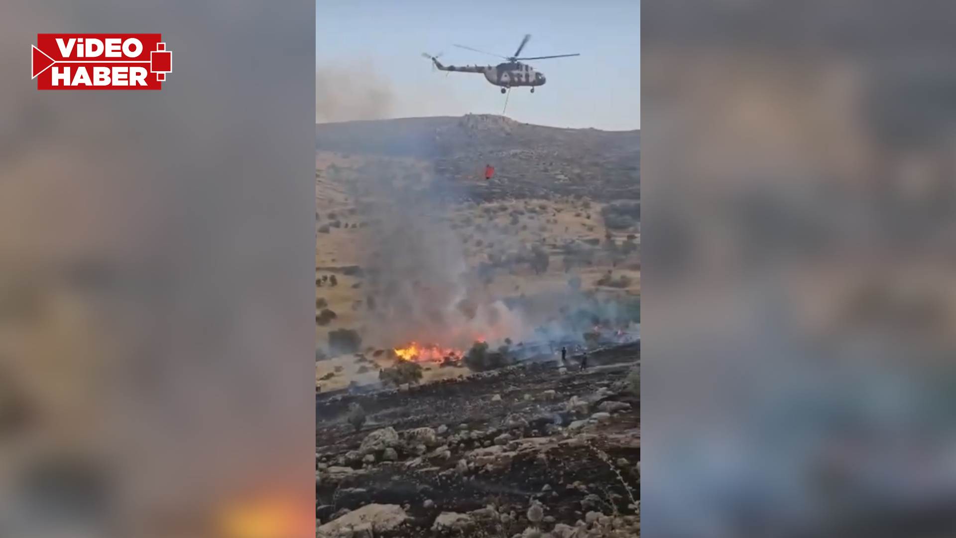 Mardin’de yangına havadan helikopterle müdahale: Şanlıurfa’da benzer imkan yok