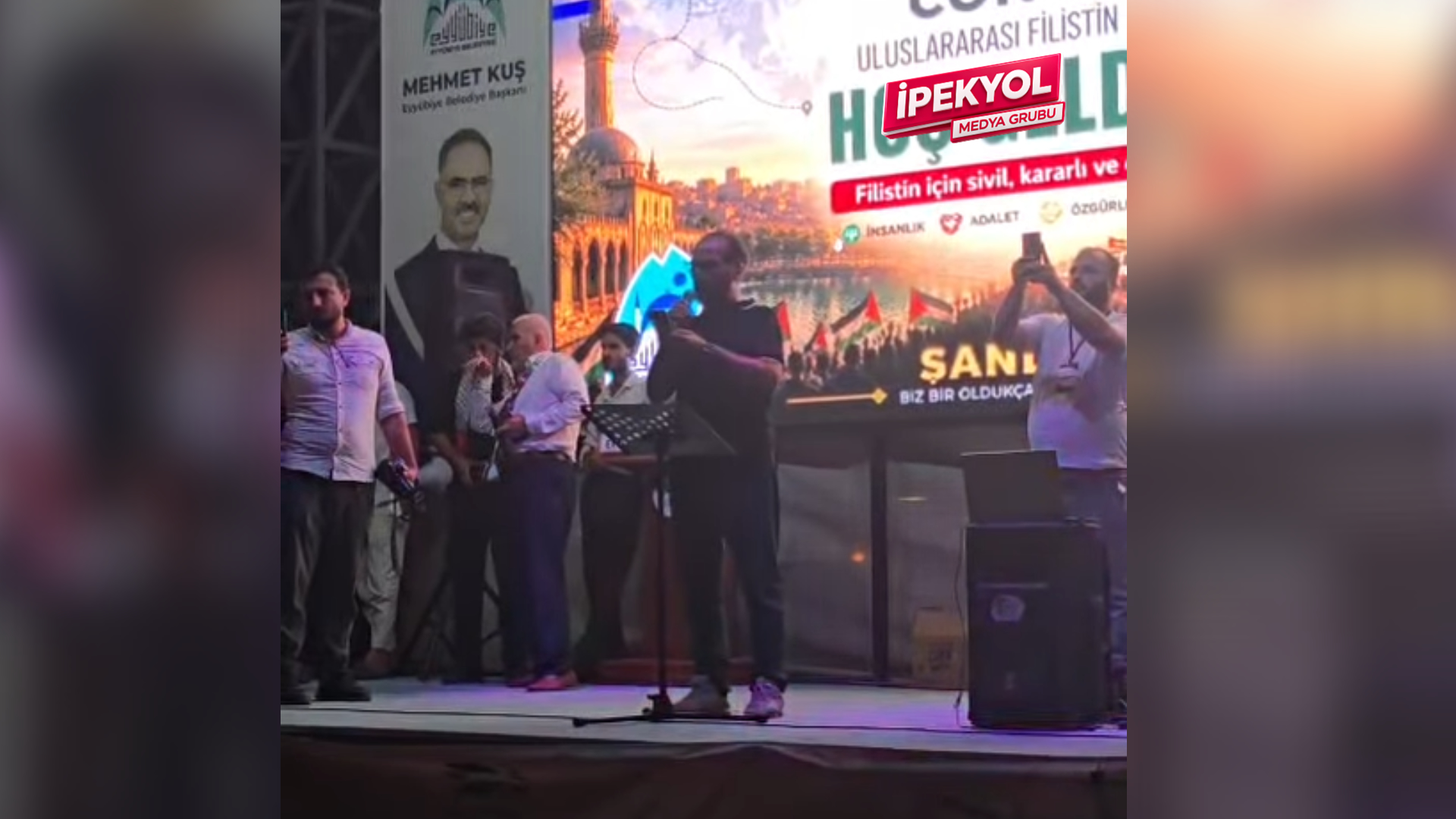Şanlıurfa’da yüzlerce kişi Filistin için buluştu! İpekyol yazarı Yılmaz şiiriyle seslendi