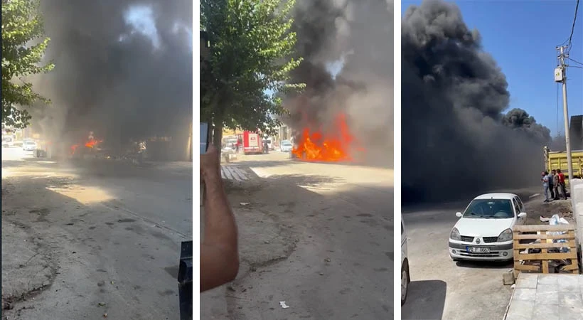 Urfa’da hurdacıda korkutan yangın!