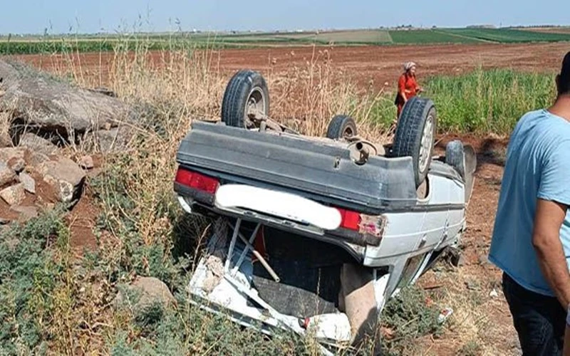 Şanlıurfa’da otomobil takla attı: Yaralı var