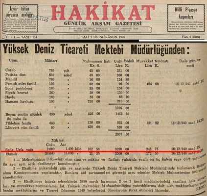 Yıl 1940: Urfa sade yağı yine gündemde!