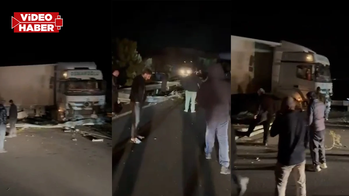 Şanlıurfa’da hızını alamayan tır refüje çarptı!