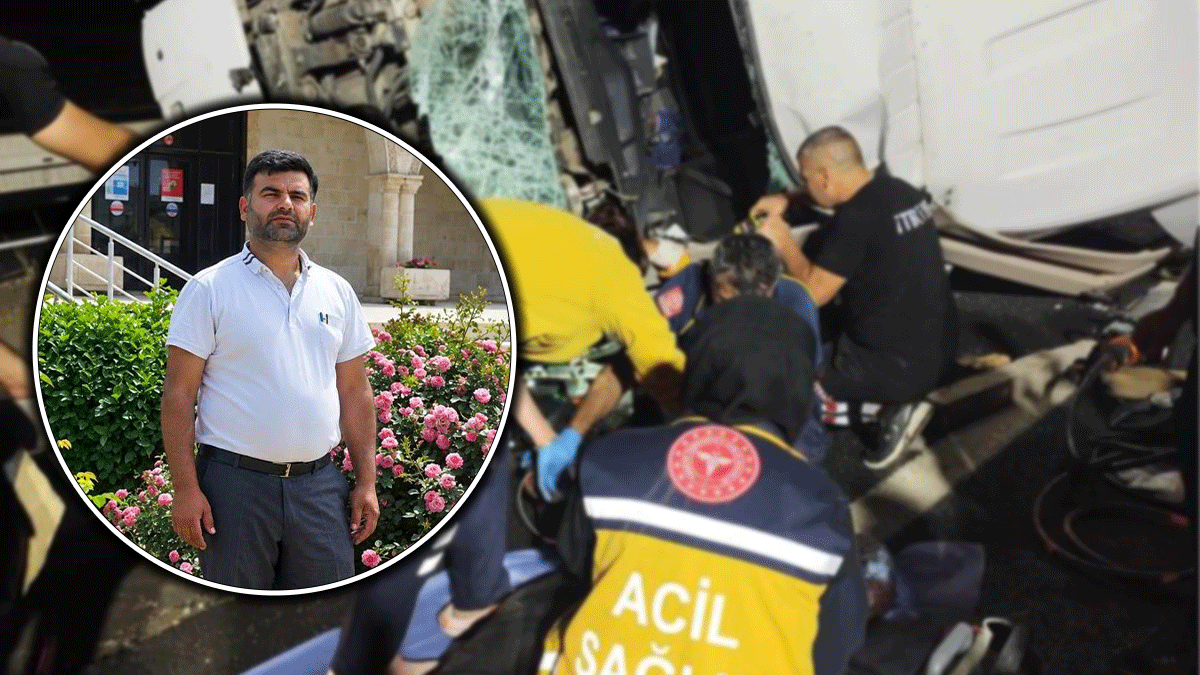 Şanlıurfa-Mardin yolunda korkunç kaza! 7 çocuk babası olan sürücü hayatını kaybetti