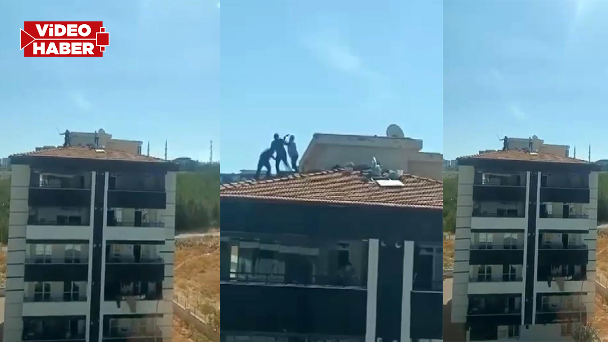 Şanlıurfa'nın komşusunda yürekleri ağza getiren kavga: Çatıda birbirlerini ittiler