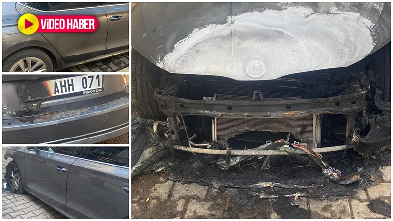 Şanlıurfa’da ilçe başkanın aracını yaktılar!  O anlar kamerada