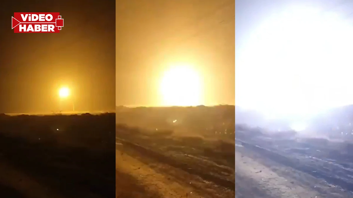 Şanlıurfa’da geceyi aydınlatan patlama!