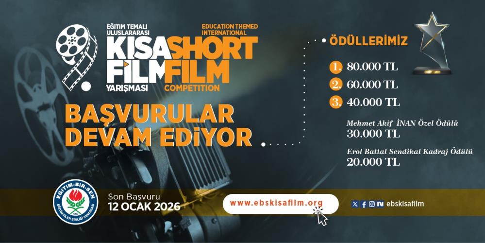 Para ödüllü Kısa Film Yarışması'na başvurular sürüyor! Tema: Eğitim