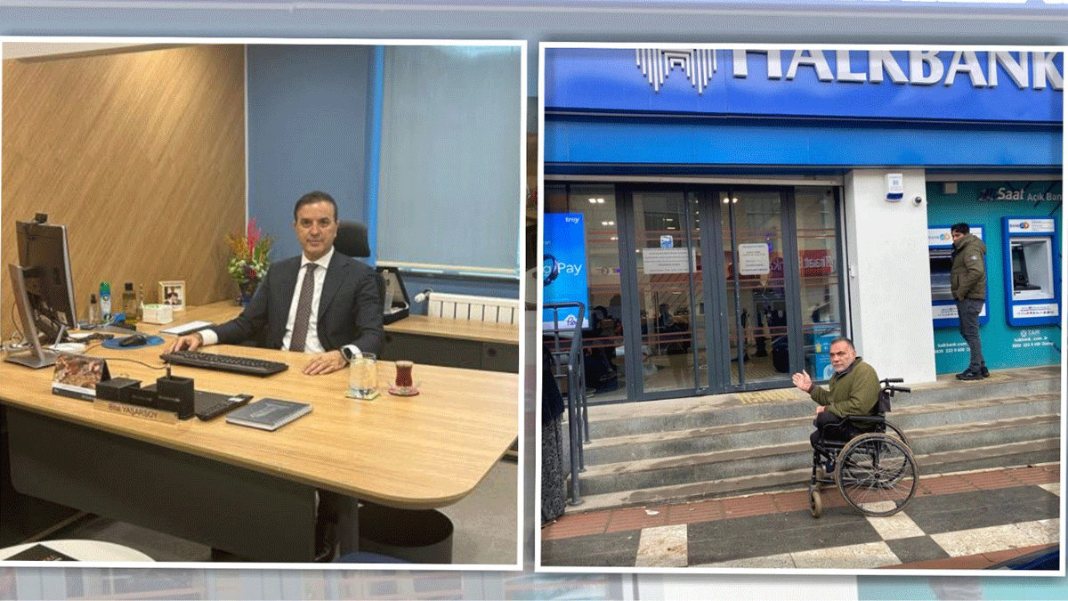 Viranşehir’de engelli rampası sorunu gündeme geldi: Banka harekete geçti