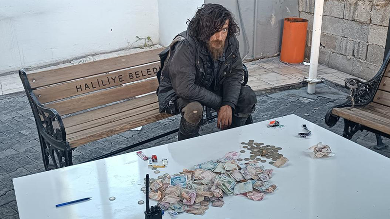 Şanlıurfa'da dilencinin üzerinden çıkan para "yok artık" dedirtti!